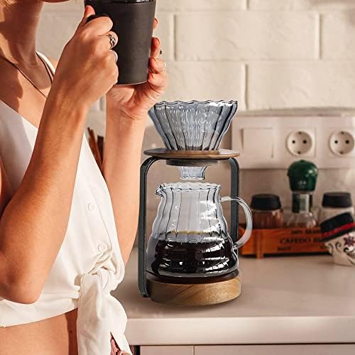 SOTECH Pour Over Coffee Maker Set with Dripper Stand Coffee Filters