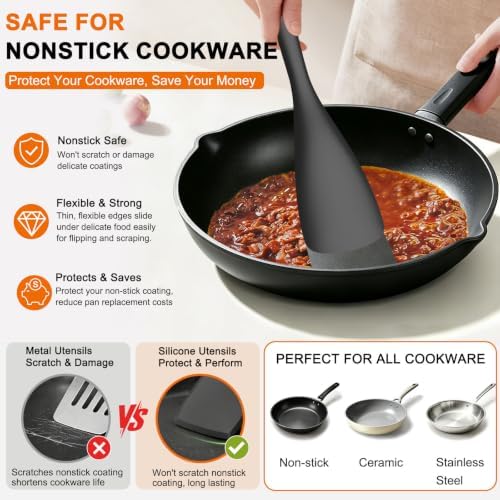 Beijiyi 4-Pack Silicone Spatula Set
