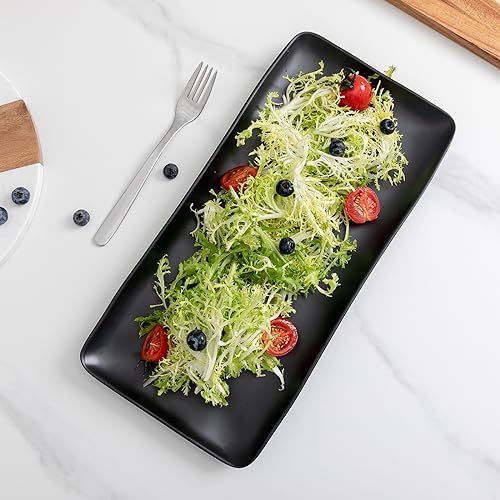 Melamine Rectangular Serving Platters and Trays set, set of 4,14” x 7”