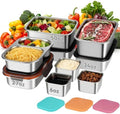 YUANYE 9 Pack Stainless Steel Salad Bowls with Lids