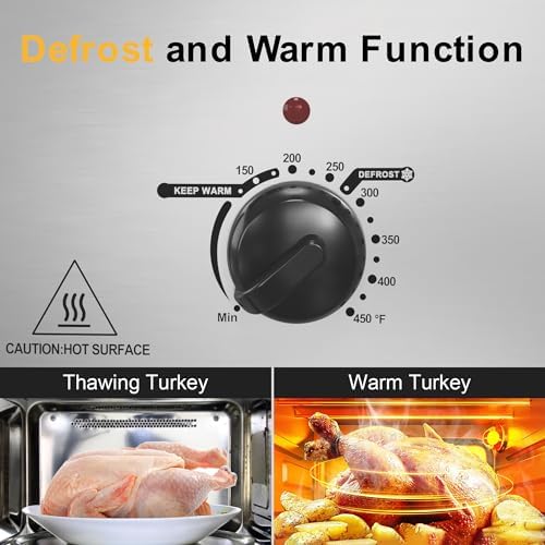 Royalcraft Roaster Oven with Self-Basting Lid, 18qt Electric Roaster