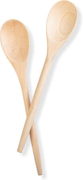 2PCS Wooden Cooking Spoons, 14 Inch Maple Wooden Spoons by GinSent