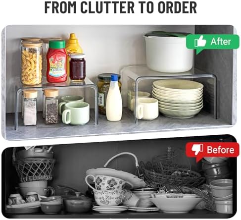 Bobomoment Clear Cabinet Organizer, Set of 2