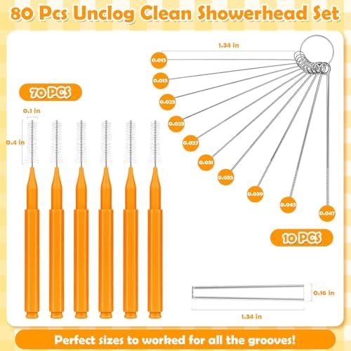 80 Pcs Shower Head Cleaning Tool Set