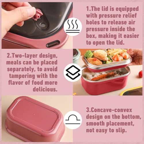 1200ml 2-Layer Hot Food Bento Lunch Box