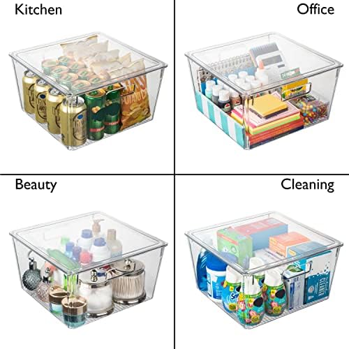 ClearSpace Plastic Storage Bins with Lids, XL, 4 Pack