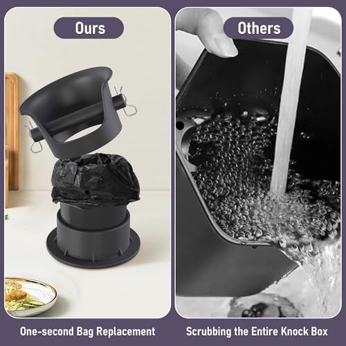 4L Espresso Knock Box, Coffee Grounds Disposal and Recycle Trash Can
