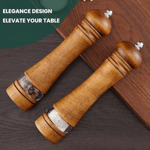 Wooden Salt and Pepper Grinder Set, 2-Piece