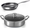 Toutrop Hybrid Stainless Steel Cookware Set-6QT Sauté Pan by Toutrop