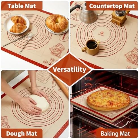 Silicone Pastry Dough Mat, 28 x 20 Inch, Extra Large