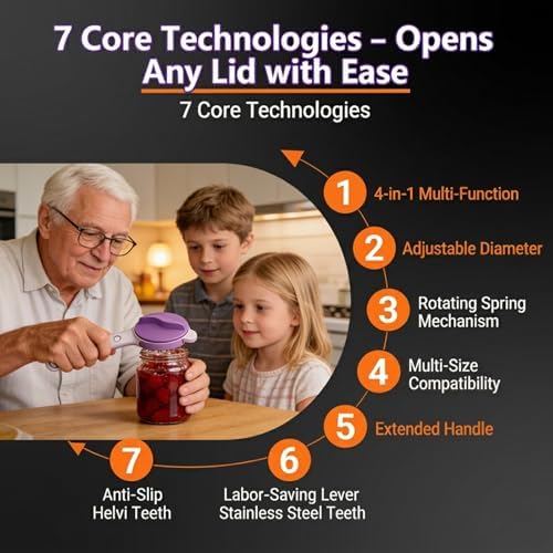 2026 New 4-in-1 Jar Opener for Seniors with Weak Hands