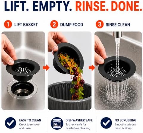 2-in-1 Kitchen Sink Strainer and Stopper, 1 Pack