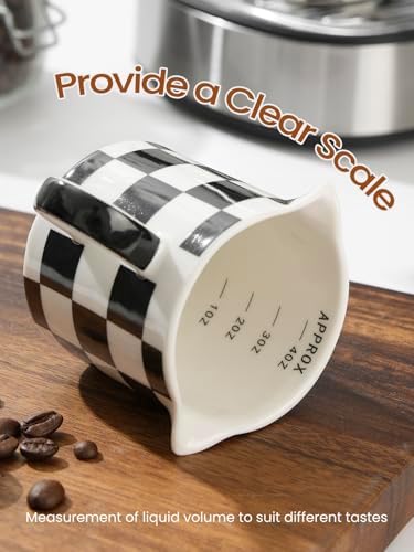 ABRUTY Espresso Cups, 5 OZ Ceramic Double Spouts Cups, Espresso Shot