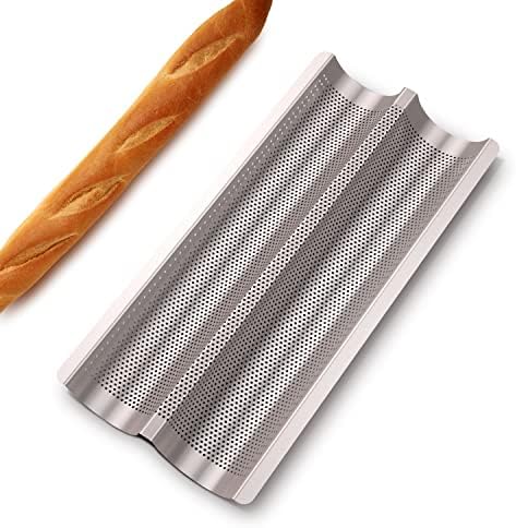 Baguette Pan French Bread Pans For Baking Pans, Nonstick 2 Slots