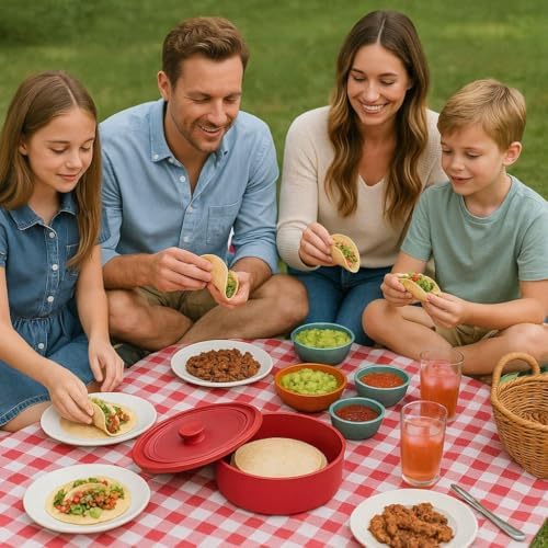 Juniperos Large Tortilla Warmer (Fits 23 Tortillas) – 2× Bigger