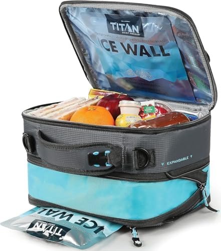 Titan by Artic Zone Deep Freeze Lunch Bag, Grey/Blue