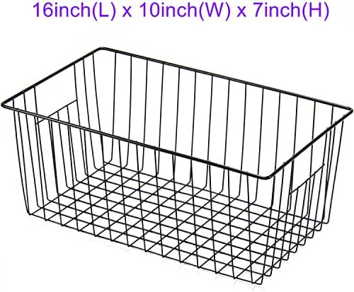 16inch Freezer Wire Storage Organizer Baskets, Household Refrigerator