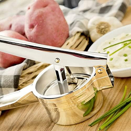 Potato Ricer Stainless Steel Masher, Large Capacity 15oz Potato Masher