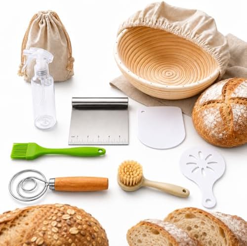 Sourdough Starter Kit & Baking Kit – 9-Piece Kit with Banneton