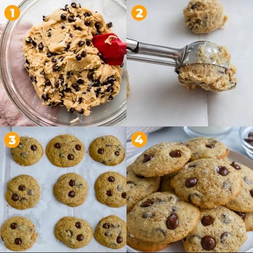 Cookie Scoop Set, Cookie Scoops for Baking Set of 3, Stainless Steel
