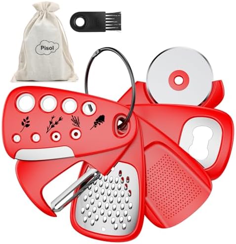 Pisol Kitchen Unique Gadgets Set 6 Pieces, Space Saving, Cheese
