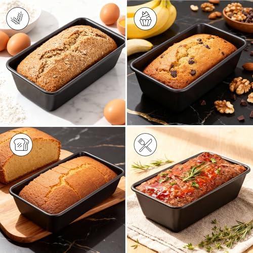 Wrenbury Large 2lb Loaf Pan for Baking Bread – Non Stick Carbon Steel