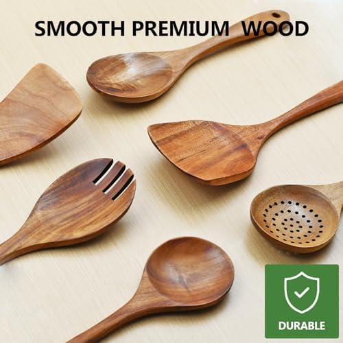 Wooden Spoon Set-6 Piece Wooden Cutlery-Daily Wooden Cutlery Cooking