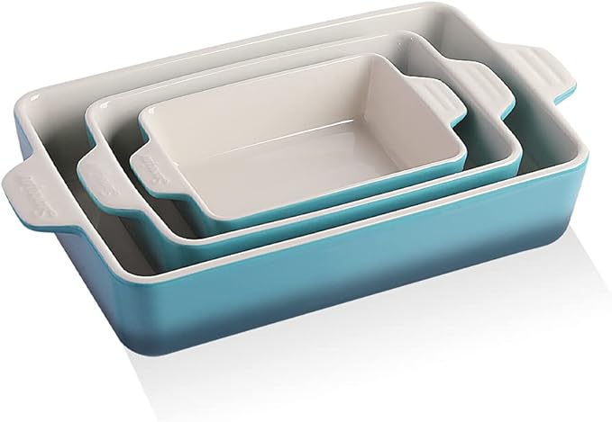 Sweejar Ceramic Bakeware Set, Rectangular Baking Dish by Sweejarco1949