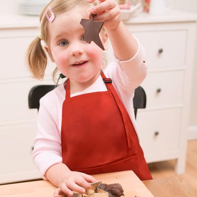 SINLAND Kids Apron with Pocket 2 Pack Children Chef Apron - Image 7