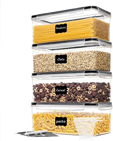 Vtopmart 4-Pack 3.2L Airtight Pasta Storage Containers