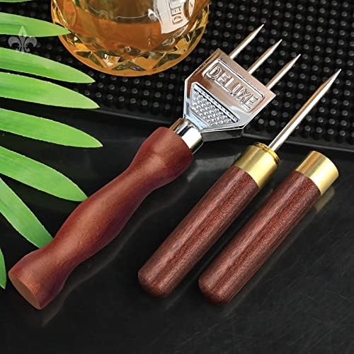 Ice Pick Set of 2 Three Pronged lce Pick, Stainless Steel Ice Pick