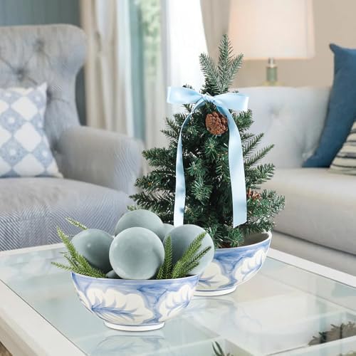 Maxdot Blue and White Chinoiserie Pasta Bowl 12 X 12 X 6 Inche
