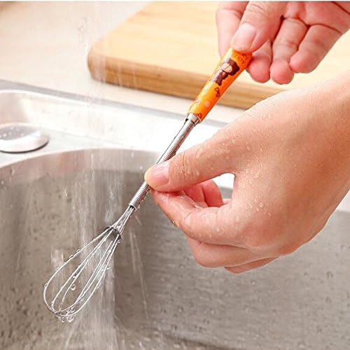 7-inch Small Stainless Steel Cartoon Bear Whisk Set of 4, Mini Whisks