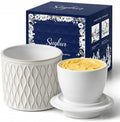 Butter Crock with Lid for Countertop, French Butter Dish with Water