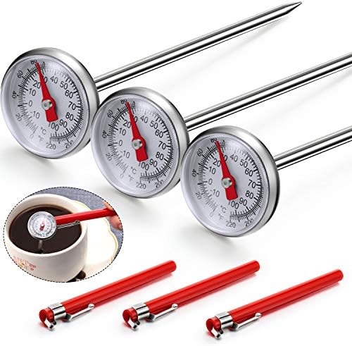 Frienda 3 Pack 1 Inch Dial Food Thermometer, Instant Read