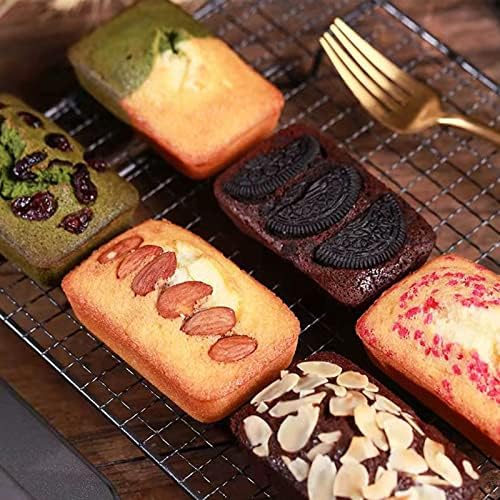 2 Packs 8 Cavity Non-Stock Mini Loaf Pan with Silicone Handle, Mini