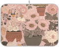 OTVEE Cute Hen Flower Art Dish Drying Mat for Kitchen Counter