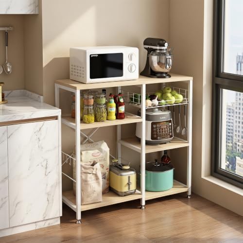 Microwave Stand, 4-Tier Kitchen Storage Rack