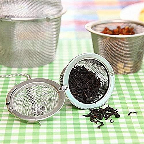 4 PCS Chained Lid Stainless Steel Tea Strainer Mesh Infuser Tea Ball