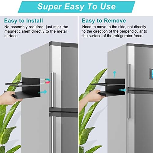 2 Pack Magnetic Spice Rack for Refrigerator