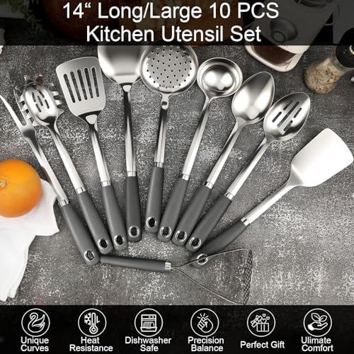 10-Piece Stainless Steel Kitchen Utensil Set