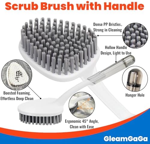 3-Pack Heavy-Duty Shower Scrub Brushes