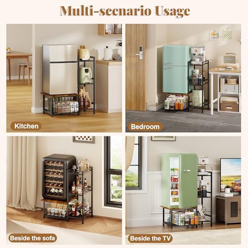 Mini Fridge Stand with Storage Drawer