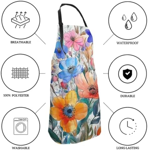 Imiss Waterproof Stain-Resistant Cooking Chef Aprons for Grill BBQ
