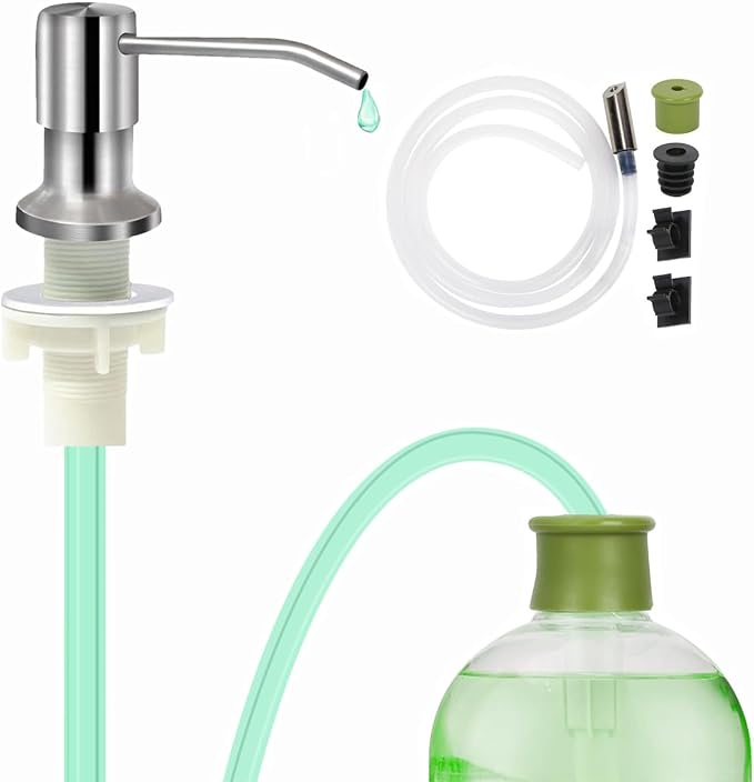 Soap Dispenser for Kitchen Sink, Stainless Steel Countertop Dish Soap Dispenser by Unknown