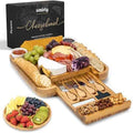 SMIRLY Charcuterie Board Set with Serving Accessories, Bamboo