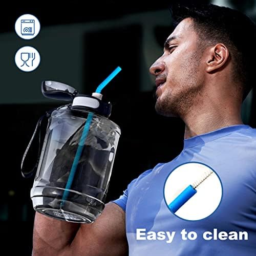 WALFOS 14.5 inch Extra Long Reusable Silicone Straws, Big Sizes