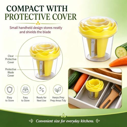 Manual Vegetable Spiralizer and Curler, 2pcs-Mix