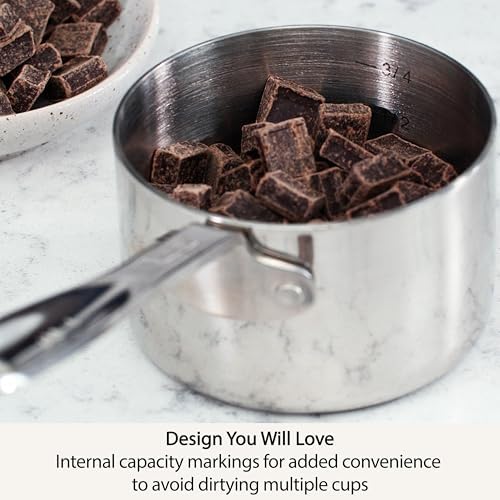 All-Clad Stainless Steel 5-Piece Measuring Cup Set, Kitchen Tools, 5 piece