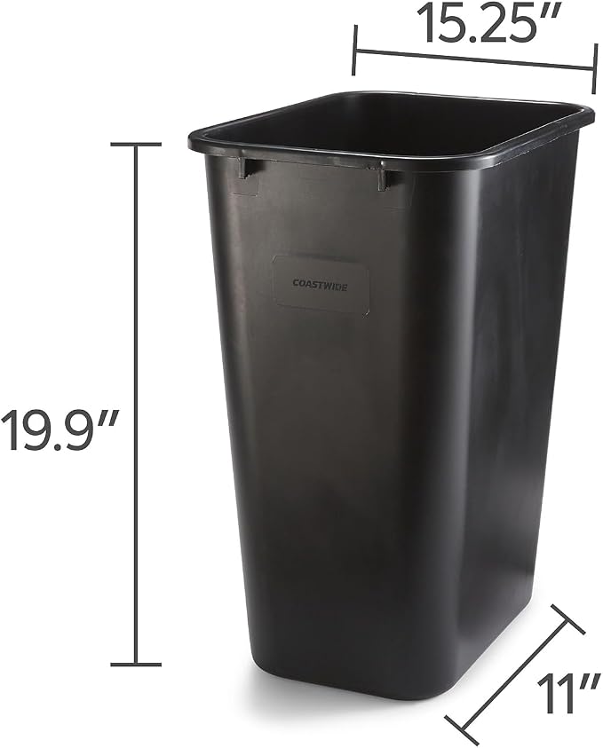 COASTWIDE Professional Indoor Trash Can Without Lid, 10.25 Gallon - Image 3